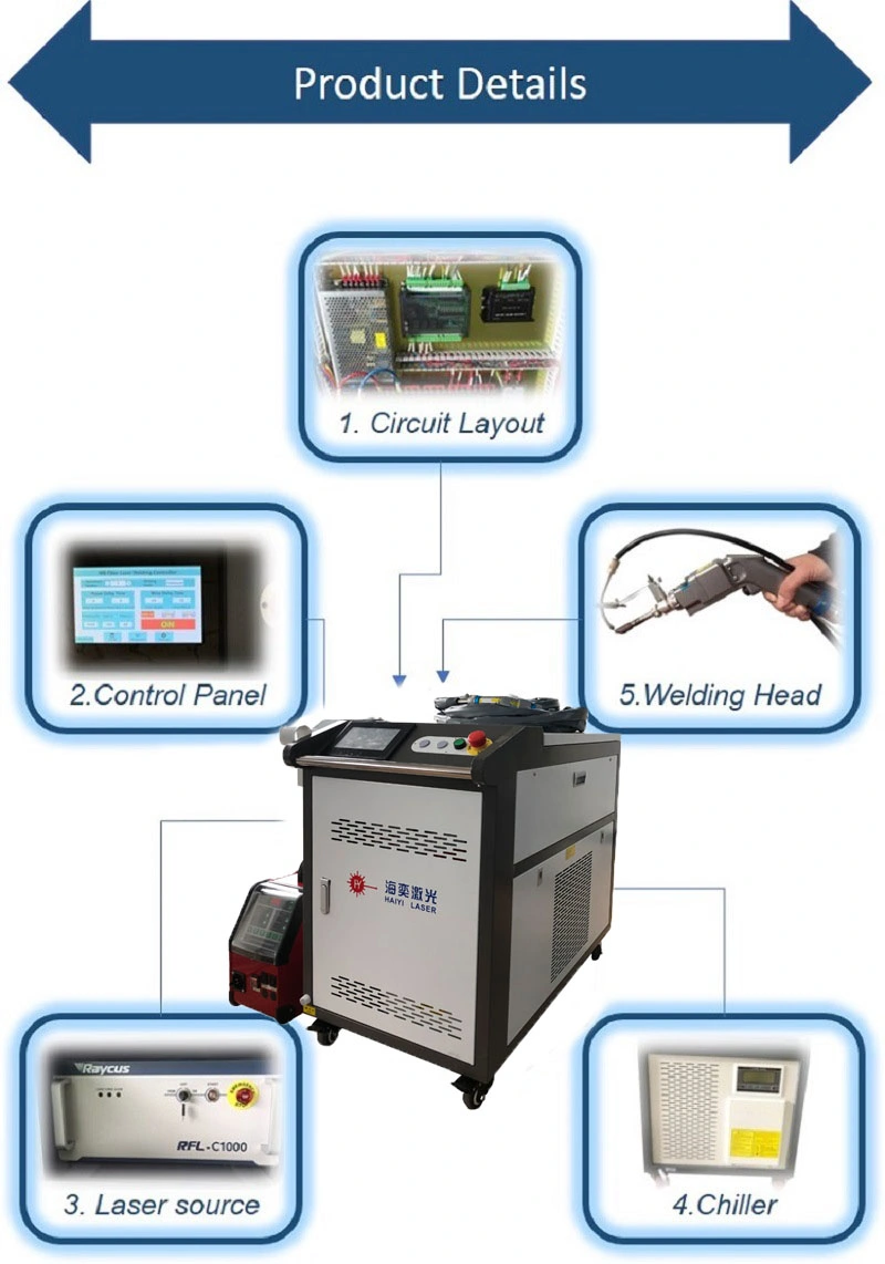 Laser Hand-Held Welding Machine 1500W Professional Welding Machine Can Weld 2mm Stainless Steel Aluminum and Other Products Without Professional Welding Without